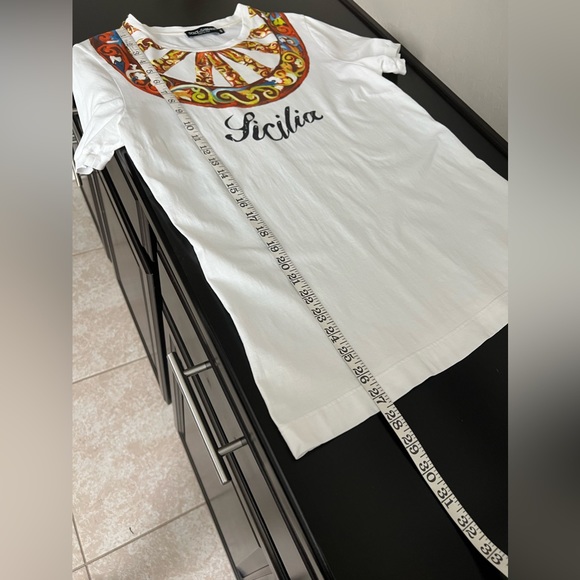 Dolce & Gabbana D&G Sicilia 100%Cotton graphic tee Women’s M made in Italy - Picture 6 of 10